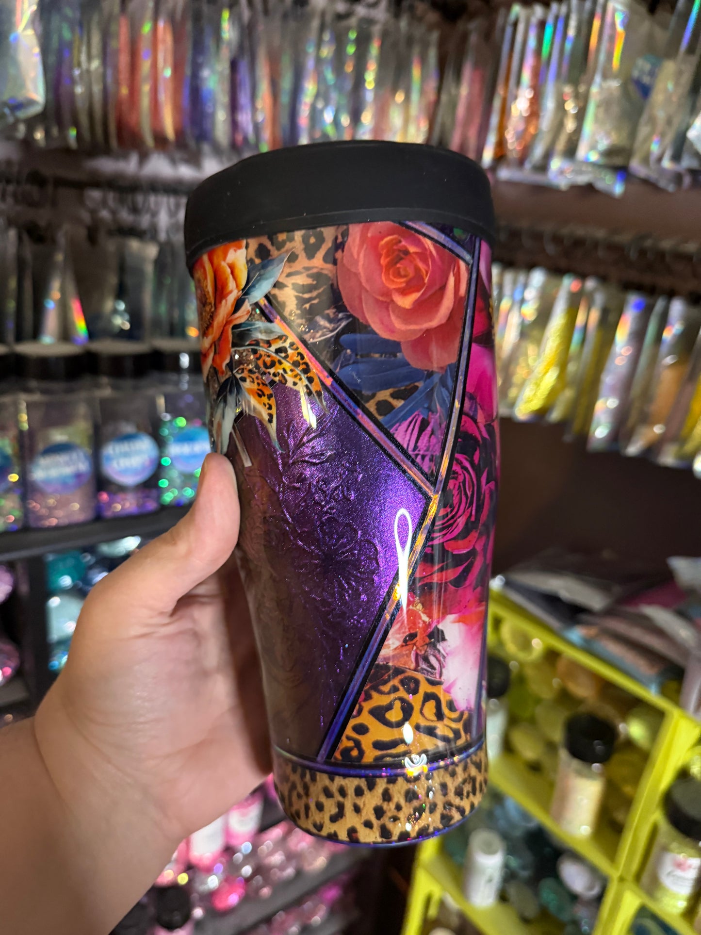 Floral multimedia coffee caddy 32oz