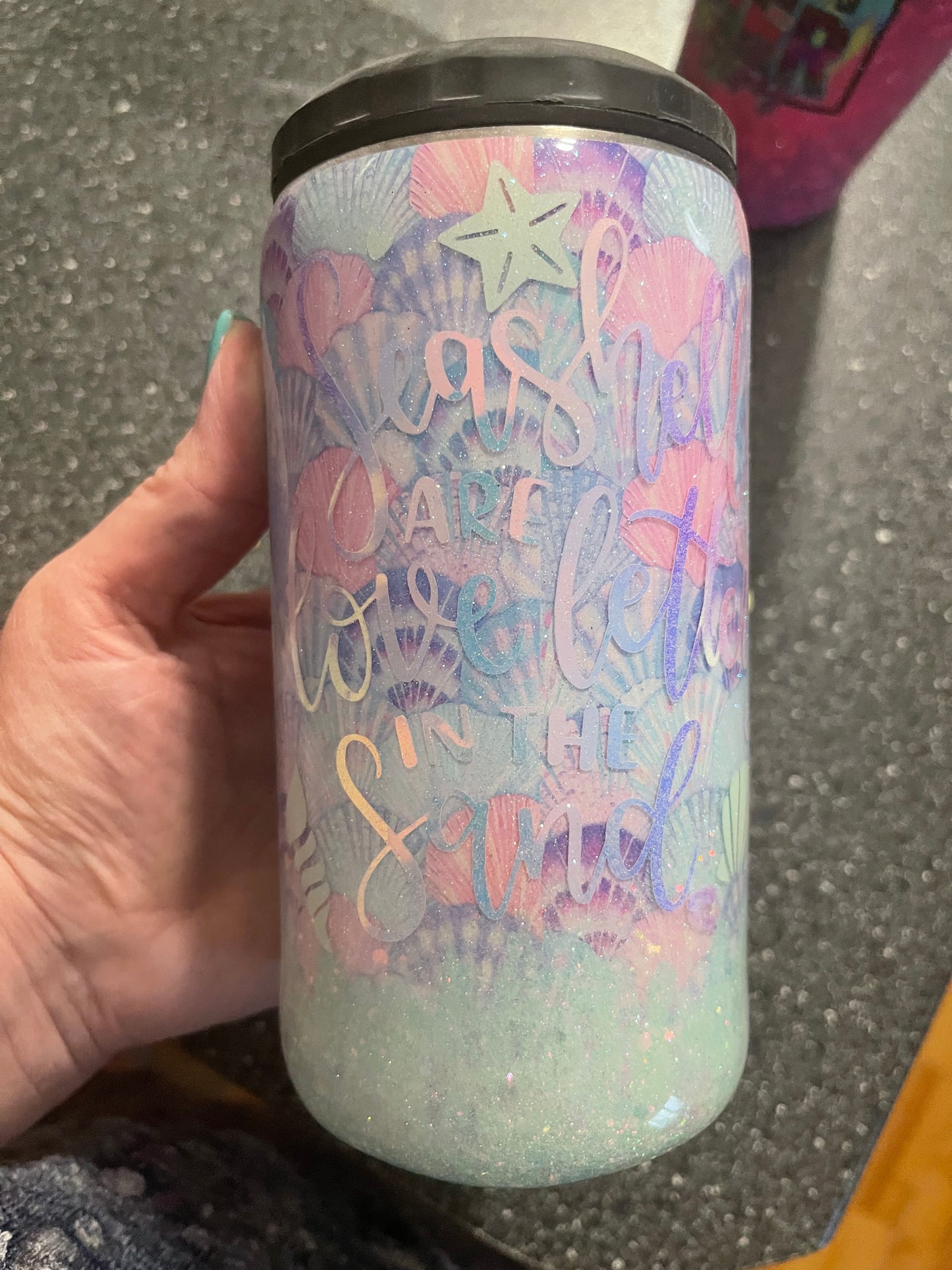 Seashell koozie 16oz