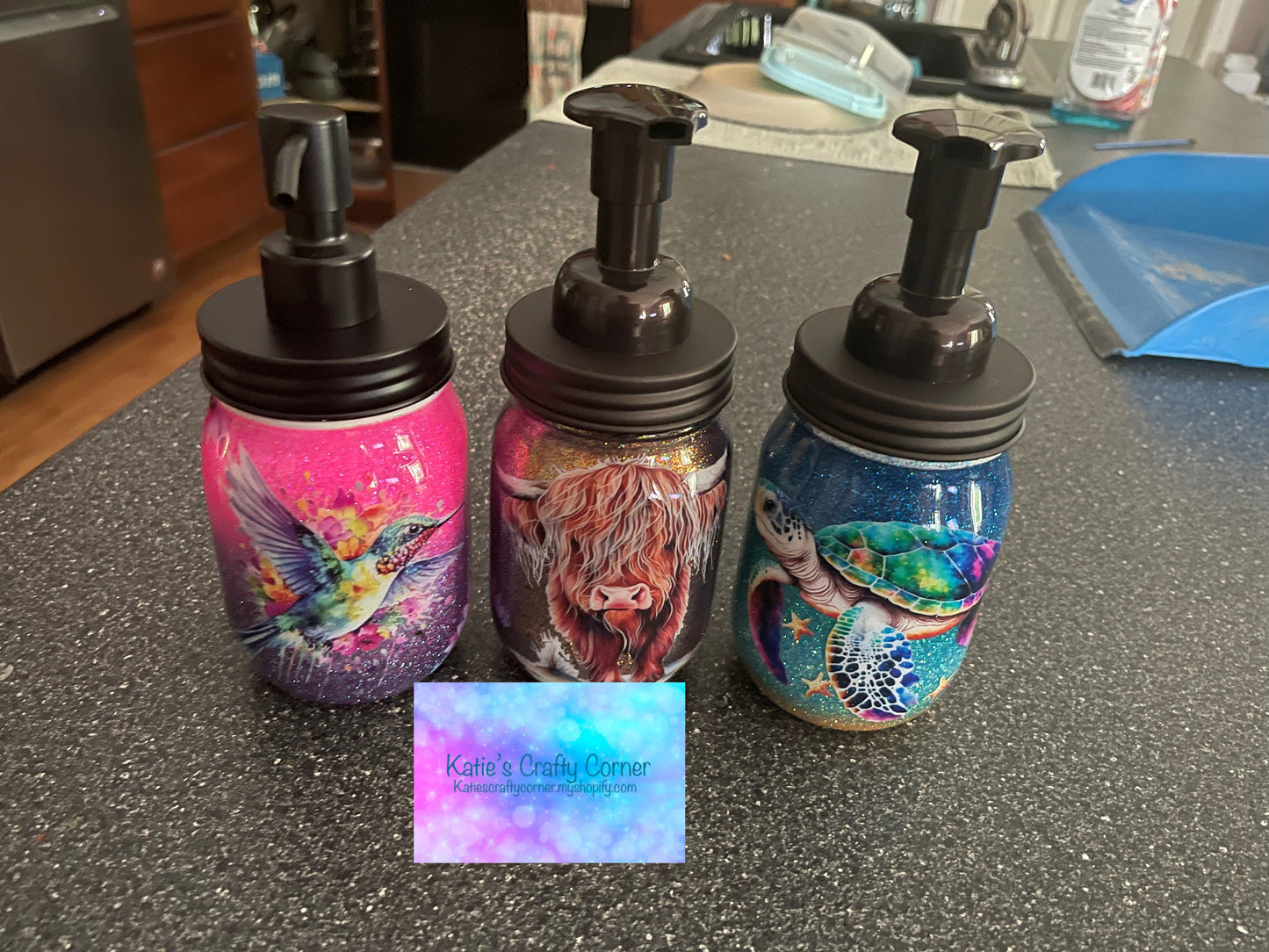 Custom mason soap jar