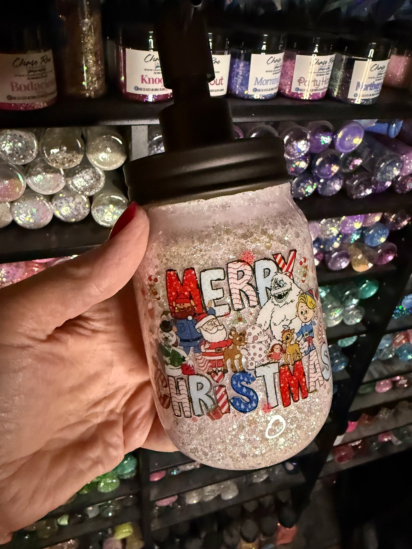 Rudolph soap jar