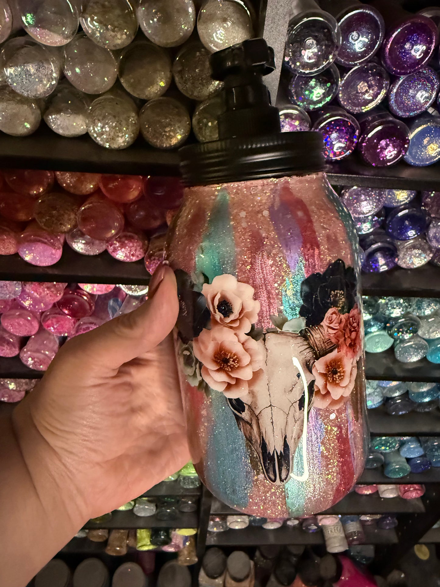 Bullskull dish soap jar