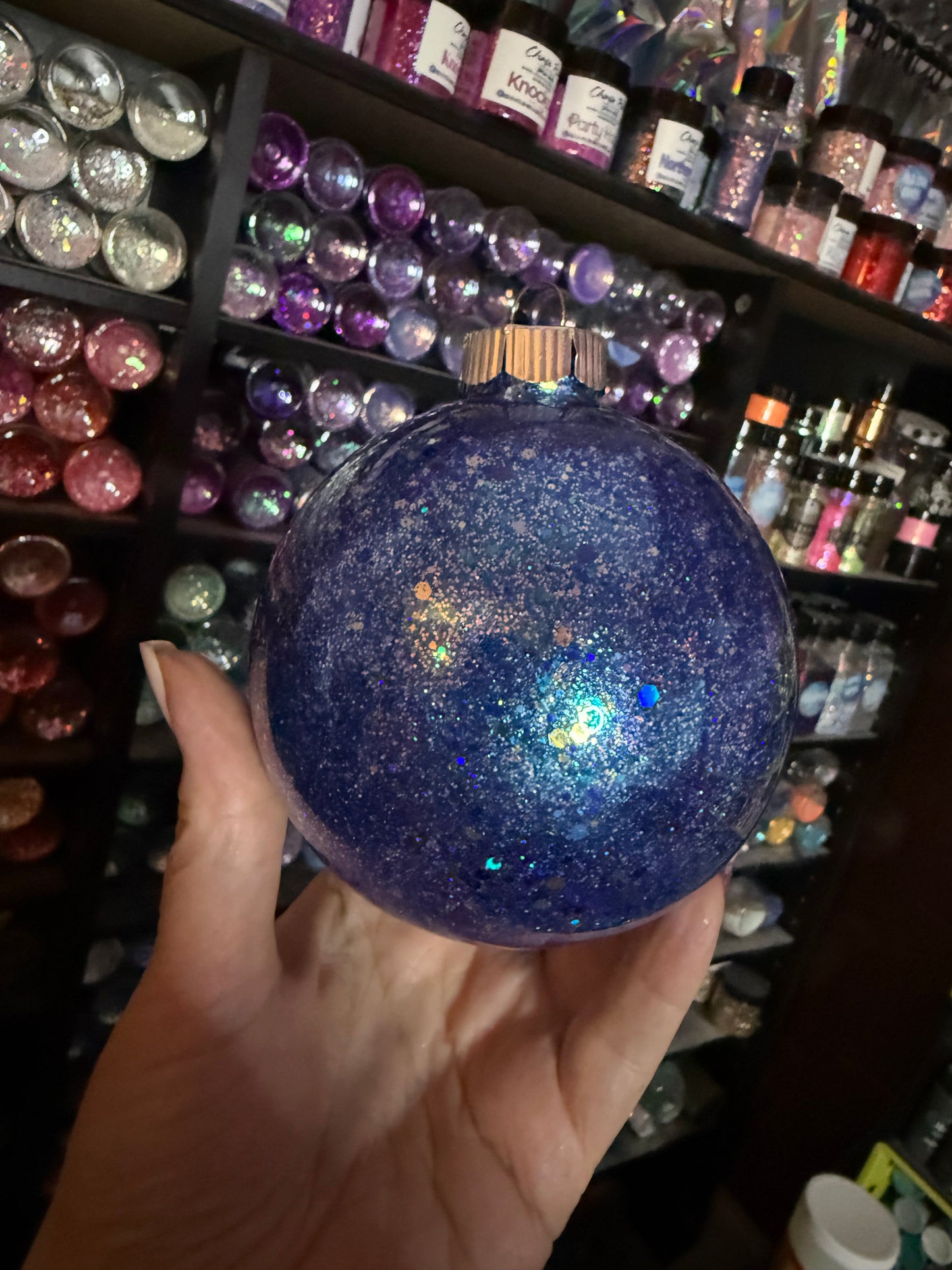 Blue 4in christmas ornament