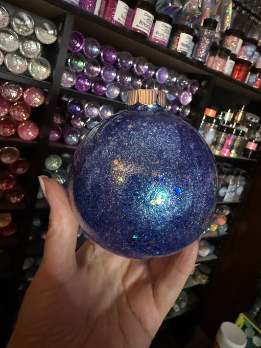 Blue 4in christmas ornament