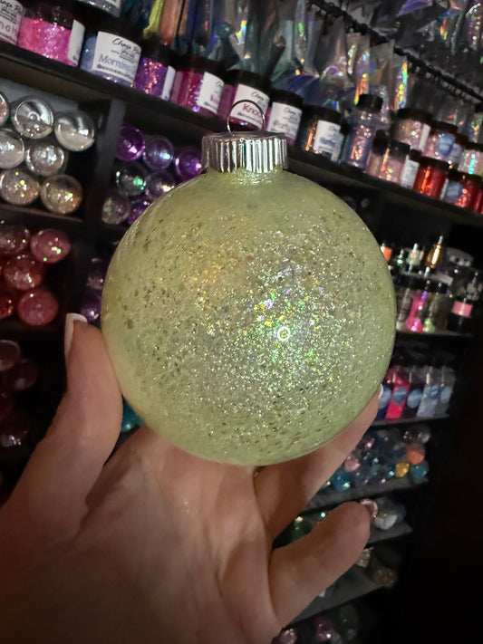 Yellow 4in Christmas ornament