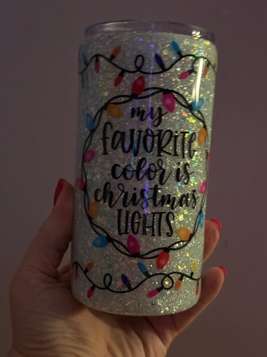 16oz my favorite color is Christmas lights