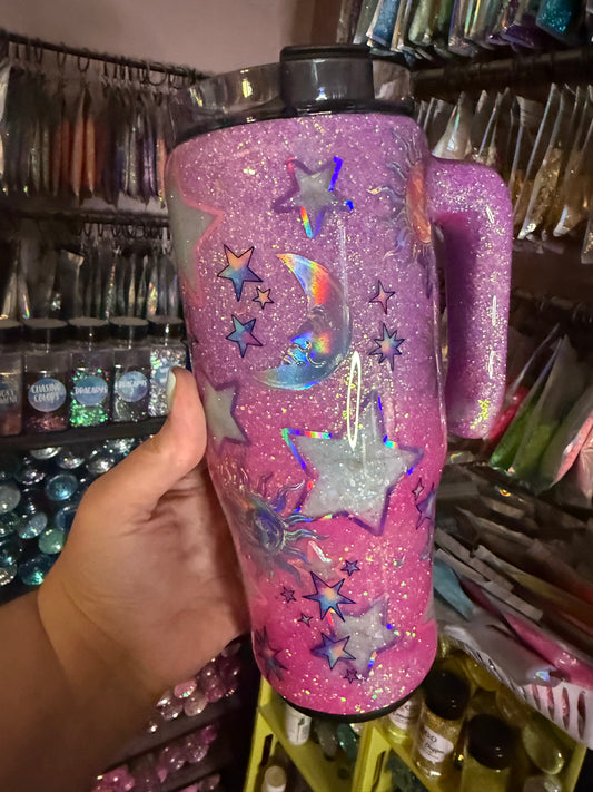 Glow/lightup 30oz star sun and moon