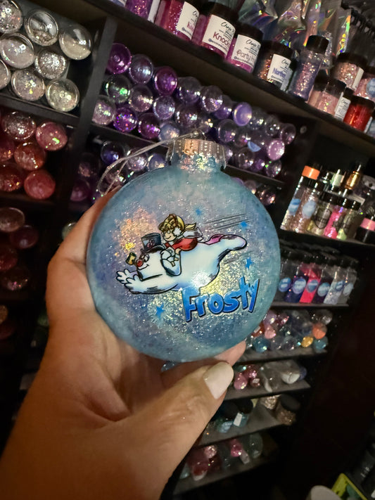 Frosty Christmas ornament