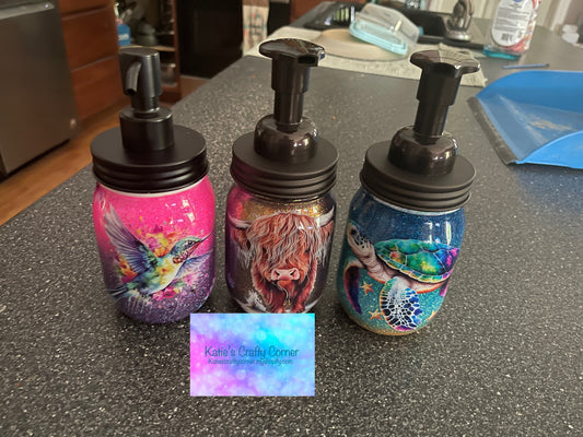 Custom mason soap jar