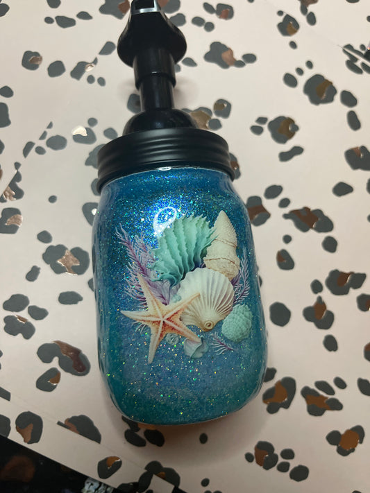 Seashell soap jar
