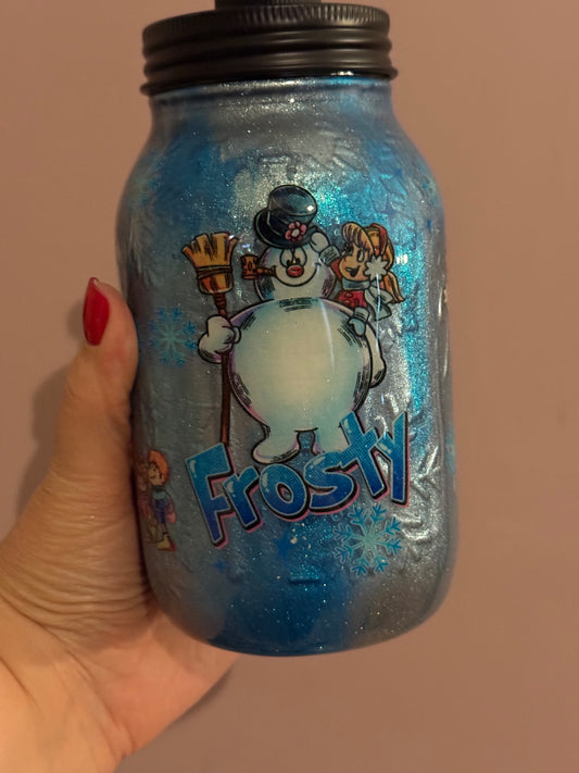 Frosty dishsoap jar 32oz with pump lid