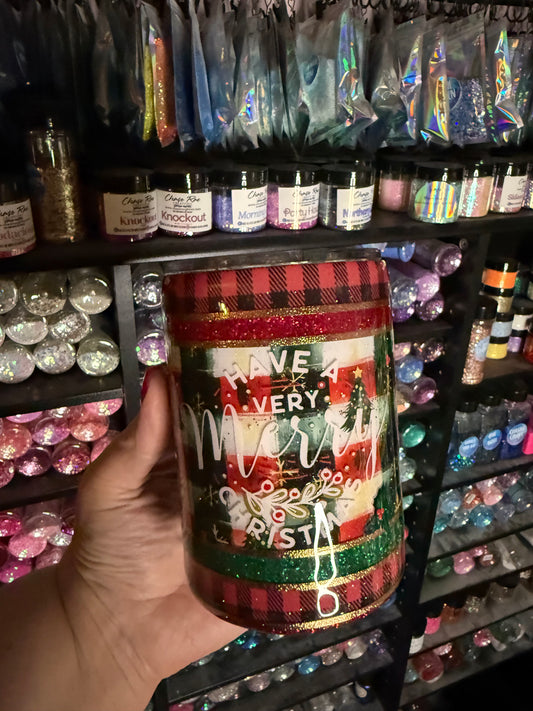 14oz merry Christmas tumbler
