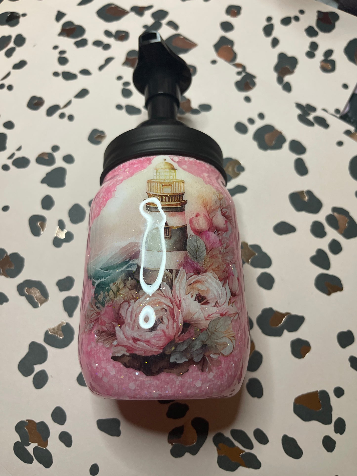 Lighthouse soap jar