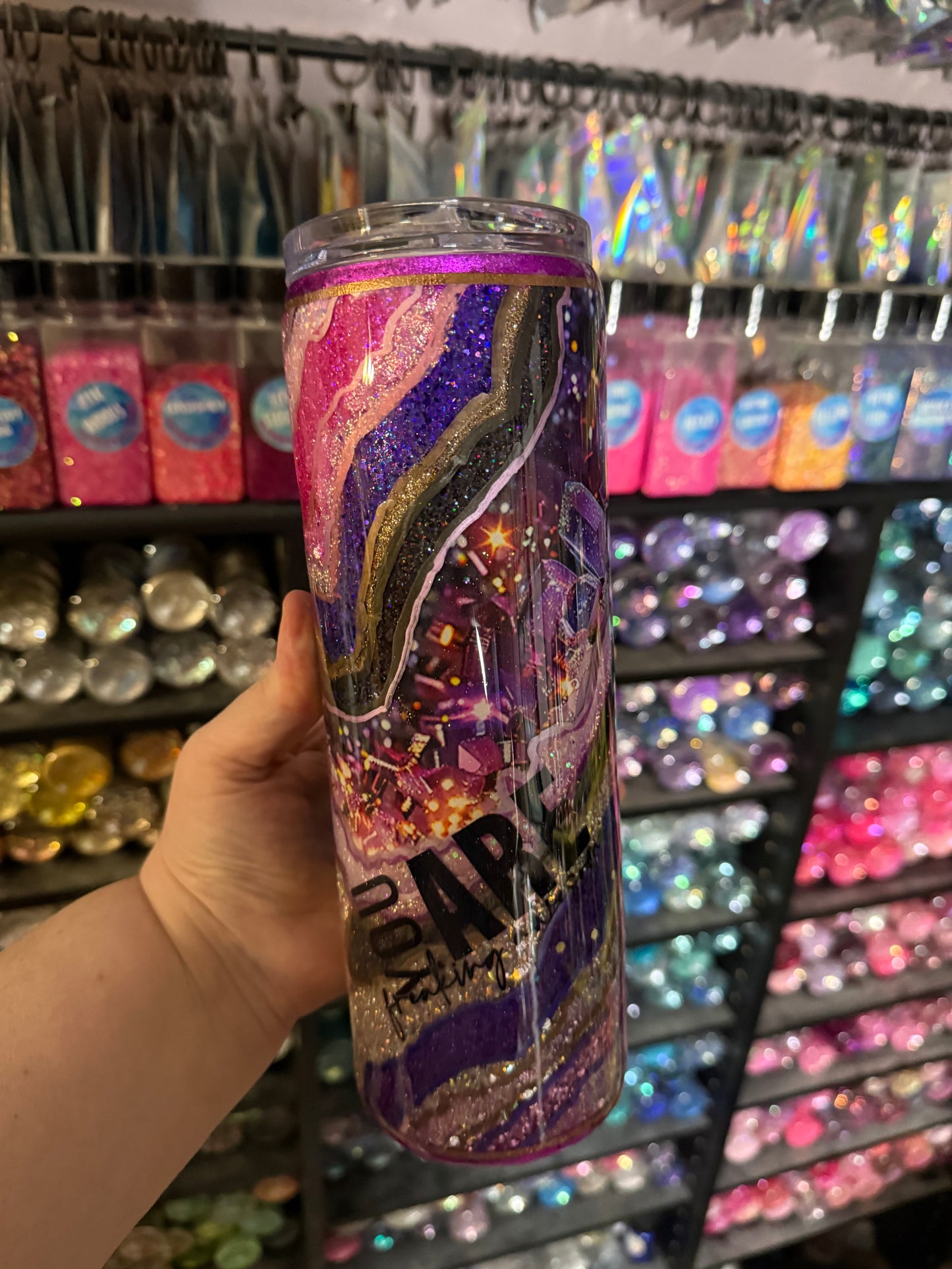 30oz glitter swirl