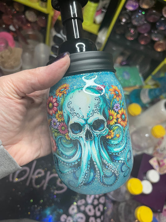 Octopus soap jar