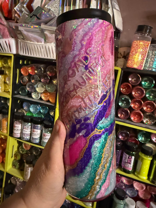 30oz duo glitter geode