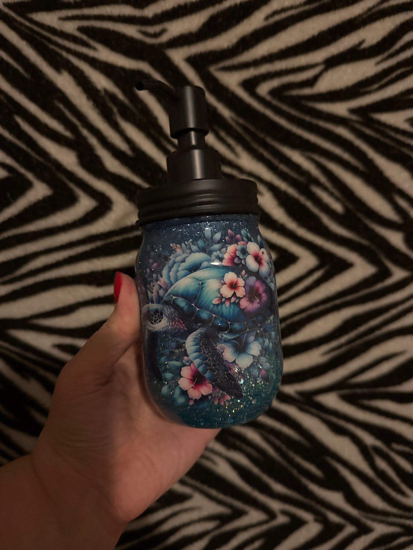 Turtle soap jar