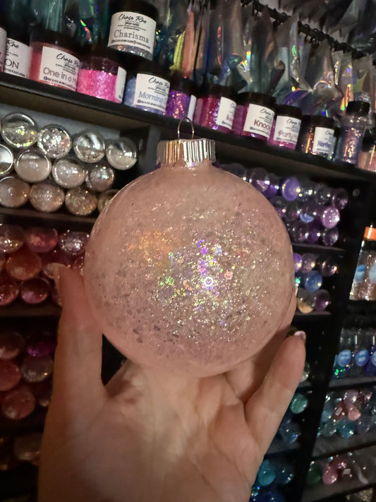 Peach 4in Christmas ornament