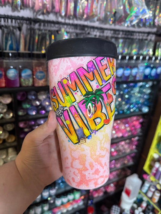 Summer vibes coffee caddy koozie