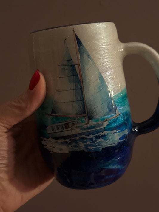 Sailboat mug 16oz