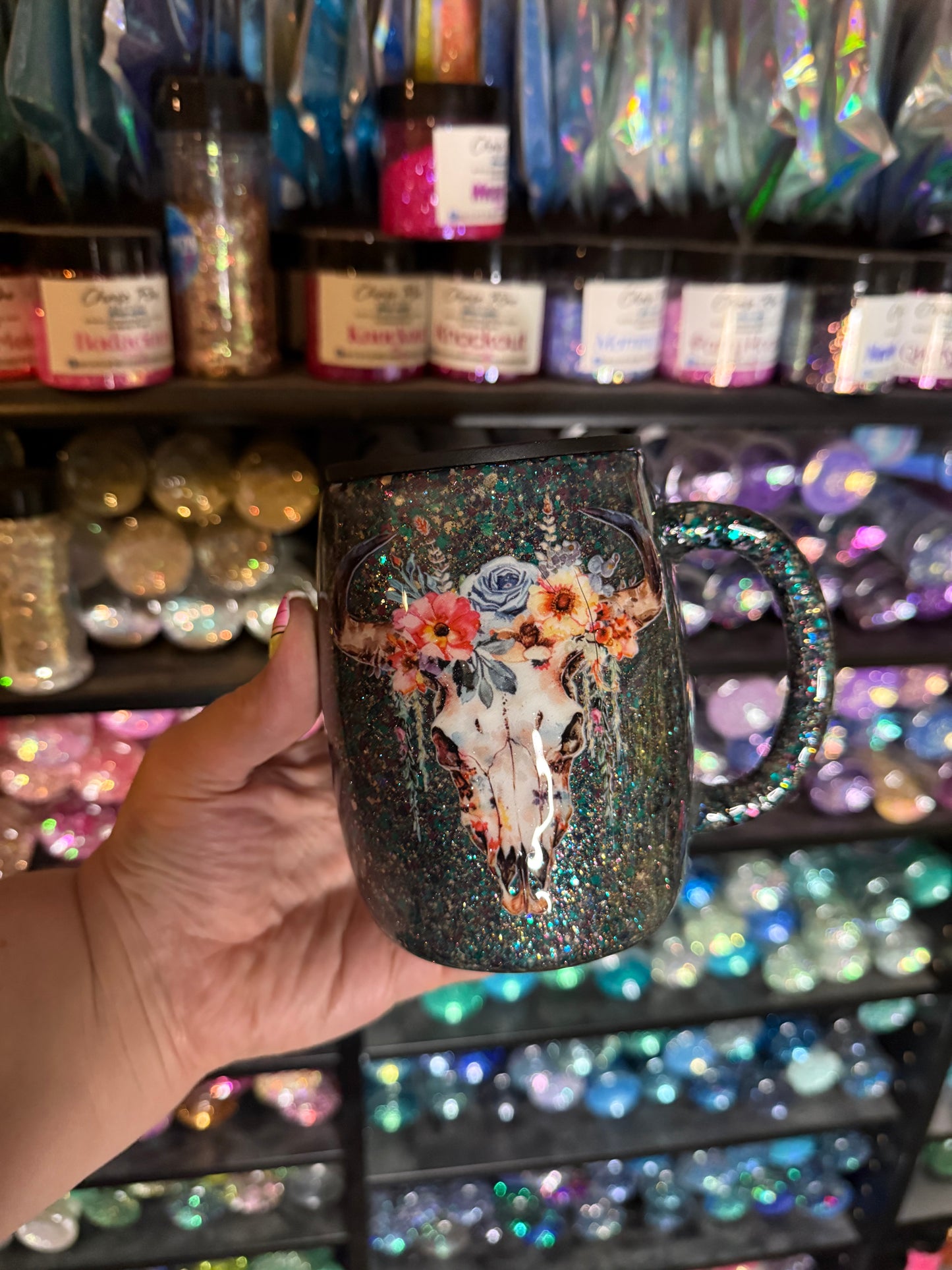 Cowskull 14oz coffee mug